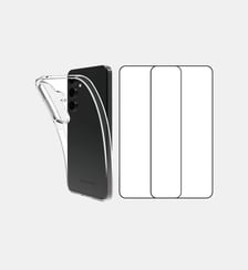 Pack Samsung S25+ Coque + verre trempé Essentiel B