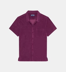 Chemise bowling en éponge uni Vilebrequin