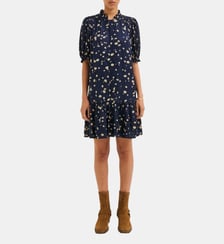 Robe droite fleurie à volants - CHAL Pablo