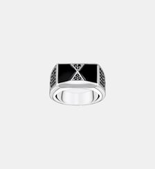 Bague Forme pyramidale noire Thomas Sabo