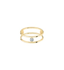 Bague HULA HOOP Solitaire - Diamant 0,10ct - Or jaune 750‰ La Brune & La Blonde