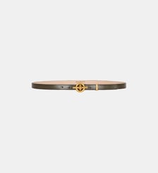 Ceinture T-Bar en cuir lisse Balmain