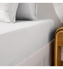 Drap-housse en percale de coton, 80 fils, bonnet 40 cm La Redoute Interieurs