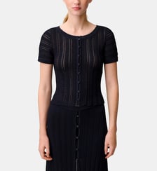 Top crochet manches courtes Claudie Pierlot