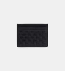 Porte-cartes en cuir tressé Sandro