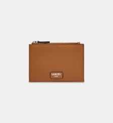 Porte-cartes zippé L en cuir signature Lancel