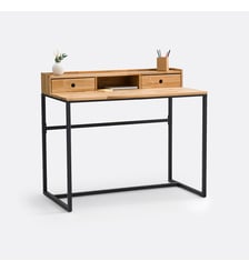Bureau chêne et plaqué, avec petite réhausse La Redoute Interieurs