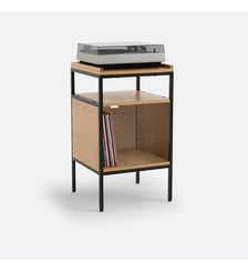 Meuble vinyles chêne et plaqué L48 cm La Redoute Interieurs