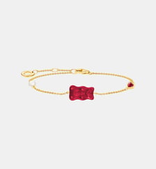 Bracelet avec Ours d'or rouge Thomas Sabo