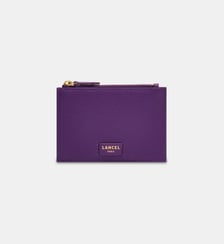 Porte-cartes zippé L en cuir signature Lancel
