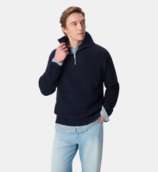 Pull col camionneur tricot côtelé Ikks