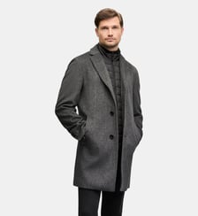 Manteau en laine et polyester avec parement amovible regular Deus Digel