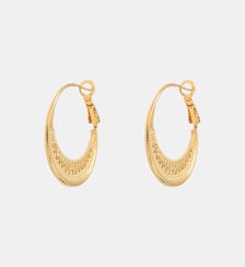 Boucles d'oreilles créoles   doré à l'or fin - Noor Satellite