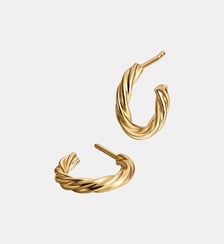 Boucles d’oreilles à cerceaux moyens en argent 925 dorées 18K Aristocrazy