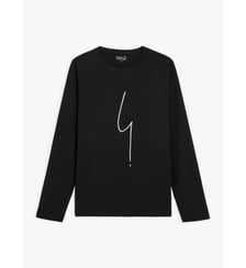 t-shirt Coulos noir "point d'ironie" manches longues Agnès b.