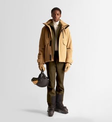 Manteau court droit à logo à capuche courte Fusalp