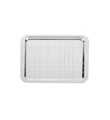 Plateau rectangulaire en métal argenté - 21 x 30 cm - GRAPHIK Christofle