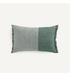 Housse de coussin bicolore en lin et coton AM.PM