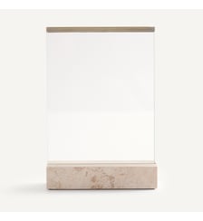 Cadre photo en verre et travertin, largeur 17,5 cm AM.PM