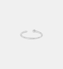 Bague ouverte Lui et Moi en Argent avec diamant blanc La Garçonne Diamant