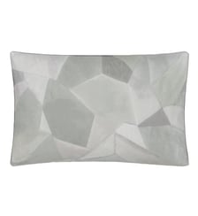Taie d'oreiller imprimée en percale de coton, GEO MODERNE PEWTER Designers Guild