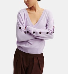 Pull col V à boutons Bompard