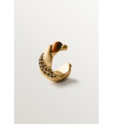 Earcuff individuel en argent 925 plaqué or jaune 18 carats avec quartz fumés et œil-de-tigre Aristocrazy