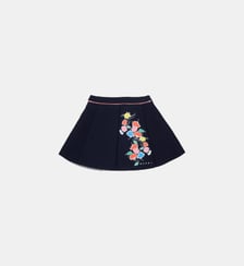 Jupe à imprimé fleuri et avec logo Marni