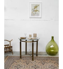 Table d'appoint en métal Hanna N°1349- Produit chiné Debongout
