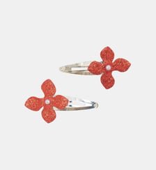 Barrette - Cerise métal fleurs paillettes Tartine Et Chocolat