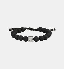 Bracelet souple Orso en Acier 316L avec lave noir Phebus
