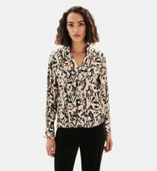 Chemise clara - Motif rayures - Viscose lenzing ecovero - Coupe droite Caroll