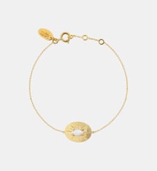 Bracelet nacre blanche doré -  iris Caroline Najman