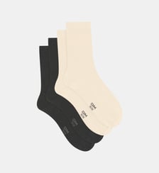 Lot de 2 Paires de Mi-Chaussettes Basique Coton Dim