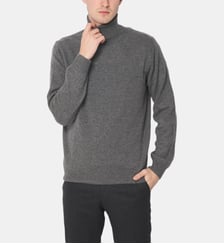 Pull Col roulé 100% Cachemire Anthracite Atelier Privé