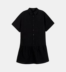 Robe motif carreaux ajourés Ikks