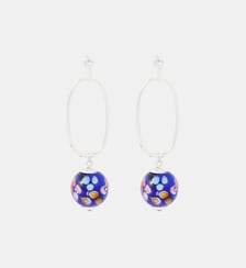 Boucles d'oreilles pendantes perles de verre Balaboosté