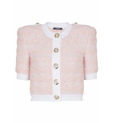 Cardigan à manches courtes en maille Balmain