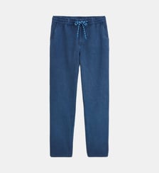 Pantalon 549 en coton twill texturé à taille élastiquée Serge Blanco