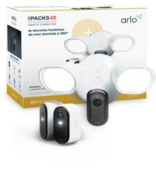 Caméra de surveillance 2 caméras Essential 3 2K + 1 floodlight Arlo