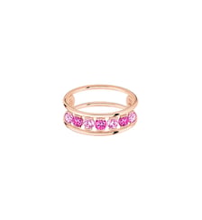 Bague HULA HOOP Rose - Rubis et  saphirs roses- Or jaune 750‰ La Brune & La Blonde