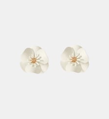 Grandes boucles d'oreilles fleurs ivoire Balaboosté