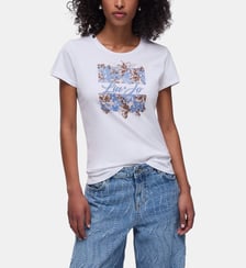 T-shirt avec imprimé et strass Liu Jo