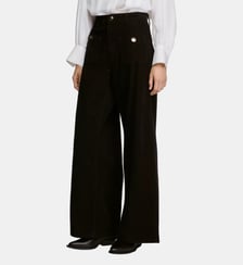 Pantalon droit à poches en velours Sandro