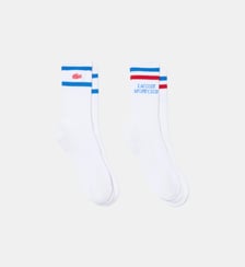Lot de 2 paires de chaussettes à rayures Lacoste