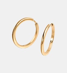 Boucles d’oreilles à cerceau moyen en argent 925 dorées 18K Aristocrazy