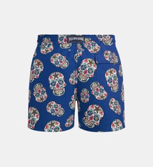 Maillot de bain bleu court stretch Día de Muertos Vilebrequin