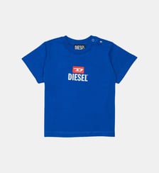 T-shirt à col rond avec logo Diesel Kids