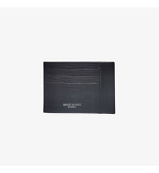 Porte-cartes en cuir de vachette marron foncé Biarritz Serge Blanco