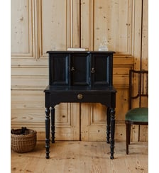 Secrétaire en bois noir Honoré N°193- Produit chiné Debongout